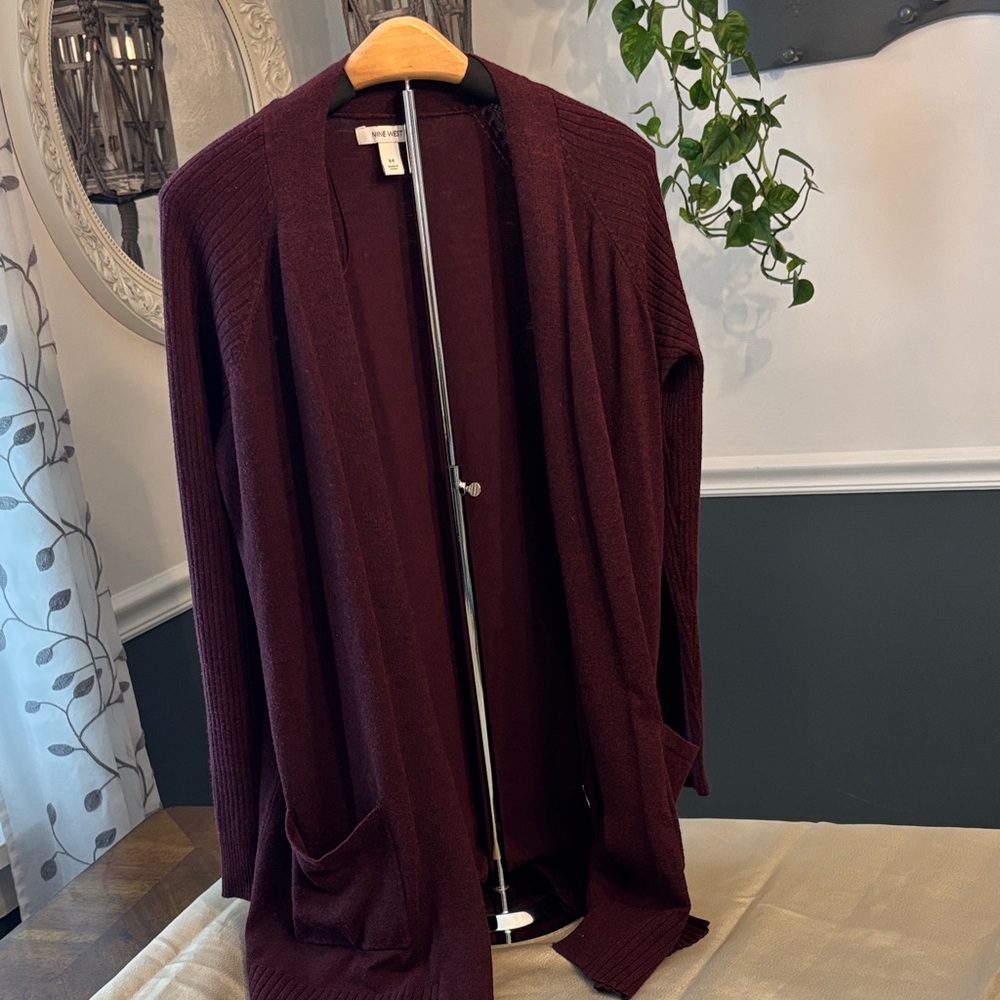 Nine West Maroon Knit Sweater